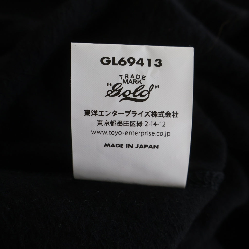 GOLD(ゴールド) WASHBLE WOOL SUPER 140's RAGLAN CREW NECK SHIRT ウォッシュブル スーパー ラグラン クルーネック長袖Tシャツ カットソー ブラック GL69413