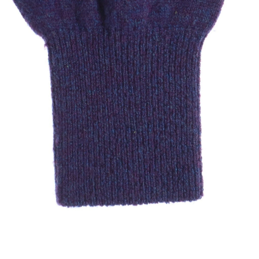 NO BRAND(ノーブランド) HERILL (ヘリル) WOOLGARMENT CARDIGAN ウールガーメント カシミヤ ニットカーディガン パープル 23-080-HL-8010-3