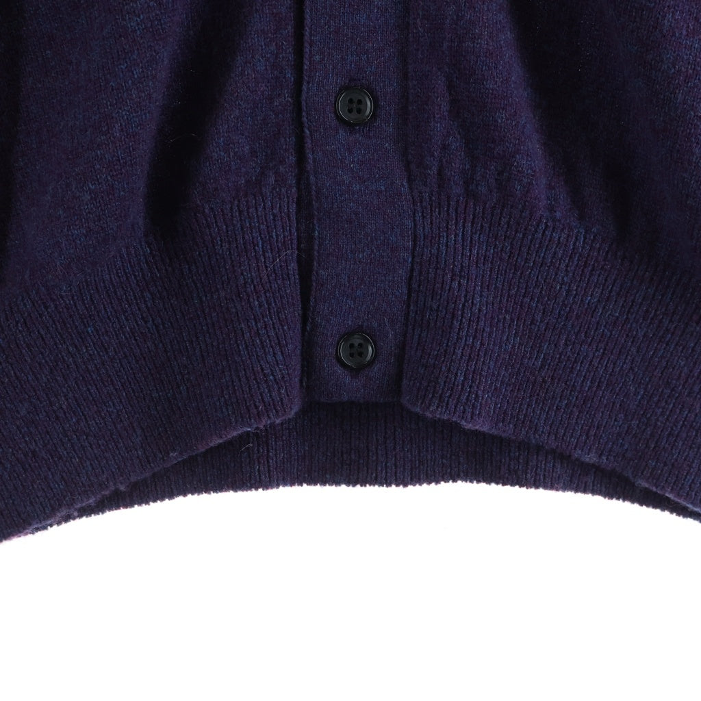 NO BRAND(ノーブランド) HERILL (ヘリル) WOOLGARMENT CARDIGAN ウールガーメント カシミヤ ニットカーディガン パープル 23-080-HL-8010-3