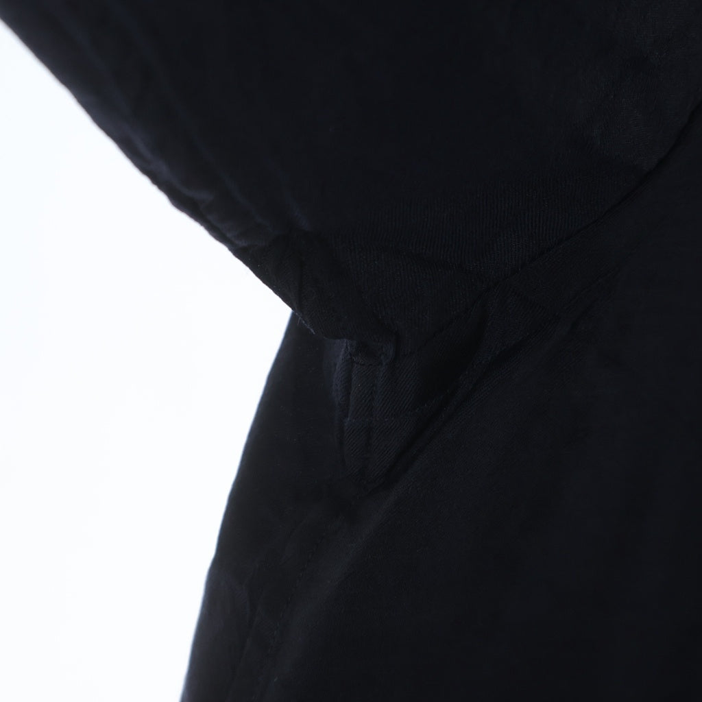 COMOLI(コモリ) 23SS シルク混 ウール レギュラーカラー 長袖シャツ ネイビー X01-02014