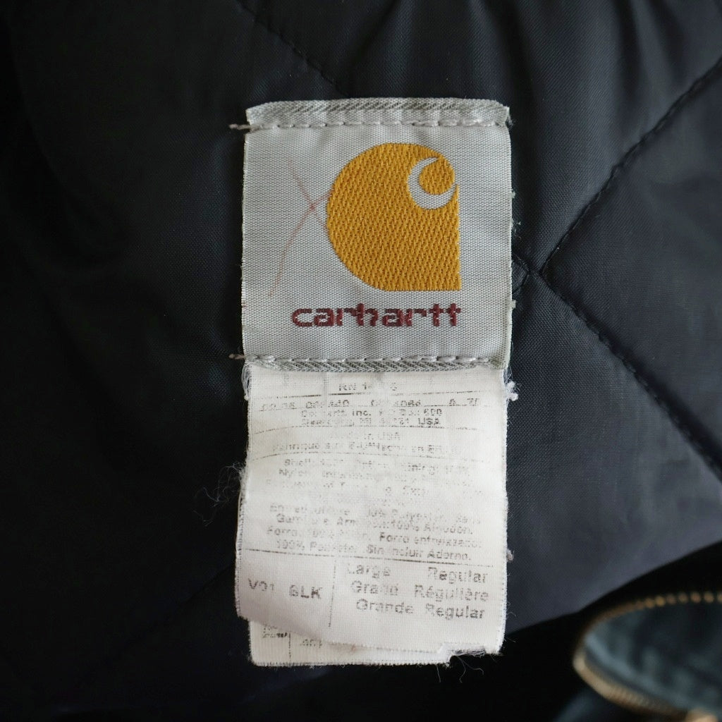 CARHARTT(カーハート) 00S VINTAGE DUCK BEST ヴィンテージ USA製 ダック ジップアップ ワークベスト ブラック V01 BLK