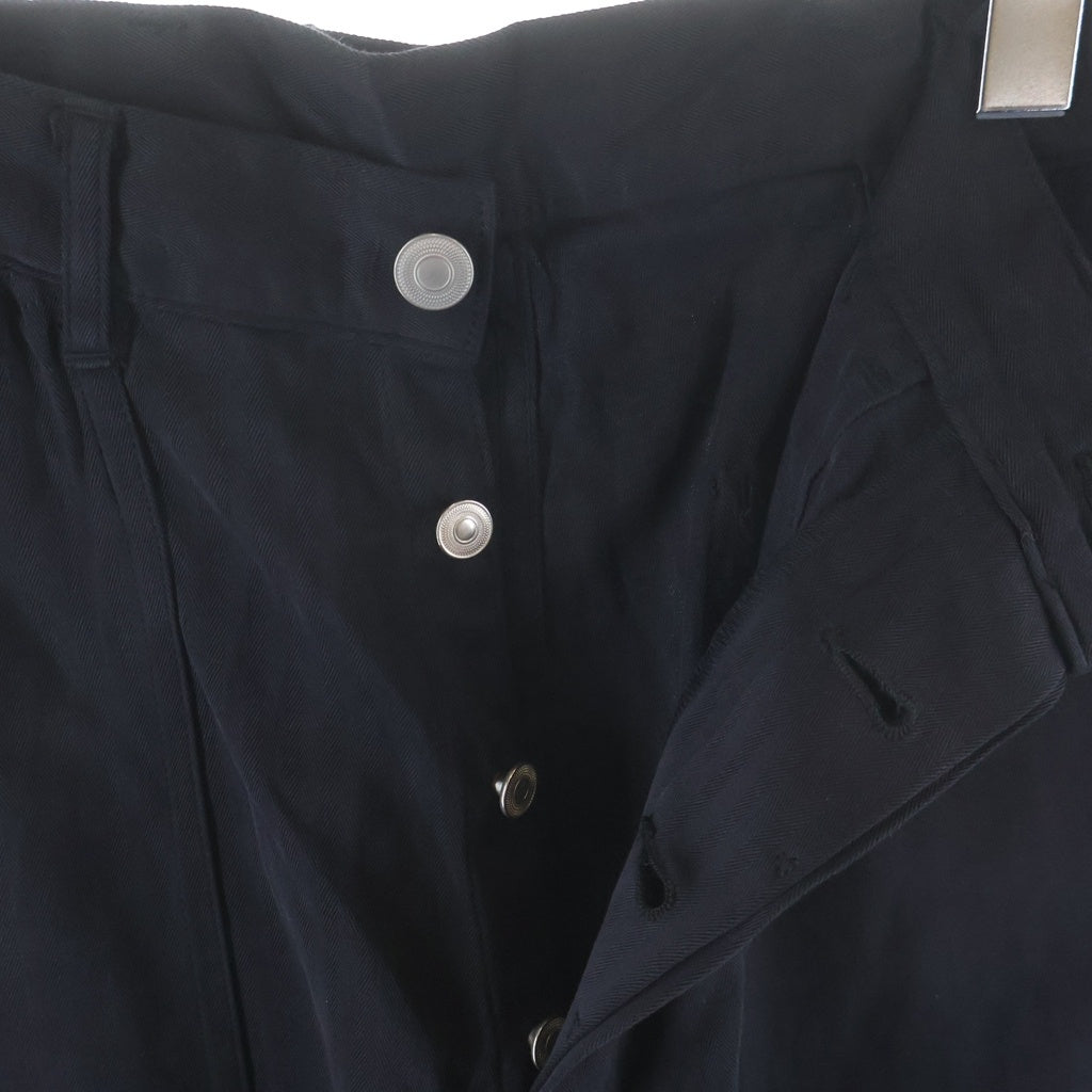 MAATEE&SONS(マーティーアンドサンズ) 25SS MILITARY DENIM ミリタリー ボタンフライデニムパンツ ジーンズ ブラック MT5103-0215B