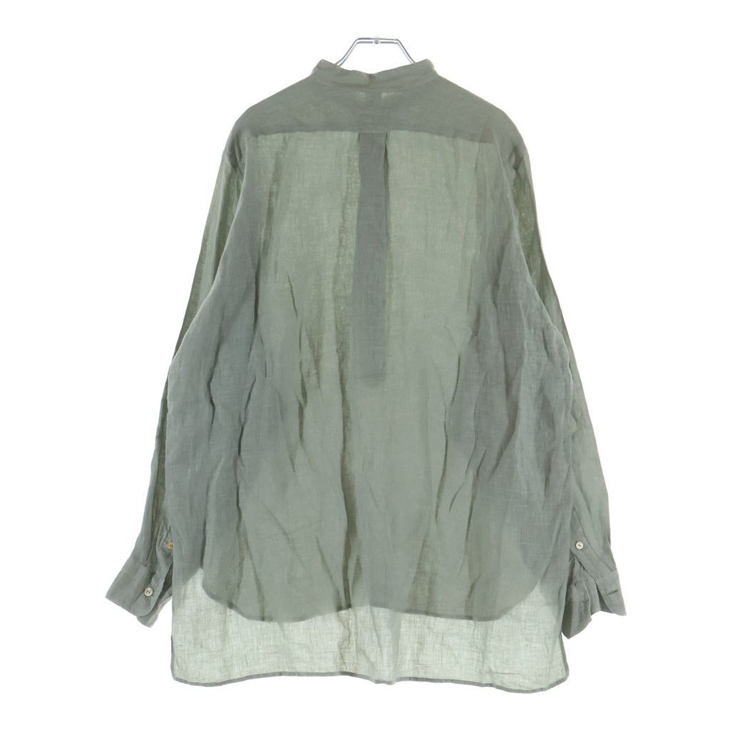 MAATEE&SONS(マーティーアンドサンズ) 25SS ドS LINEN PULLOVER プルオーバー 長袖リネンシャツ カーキ MT5103-0618