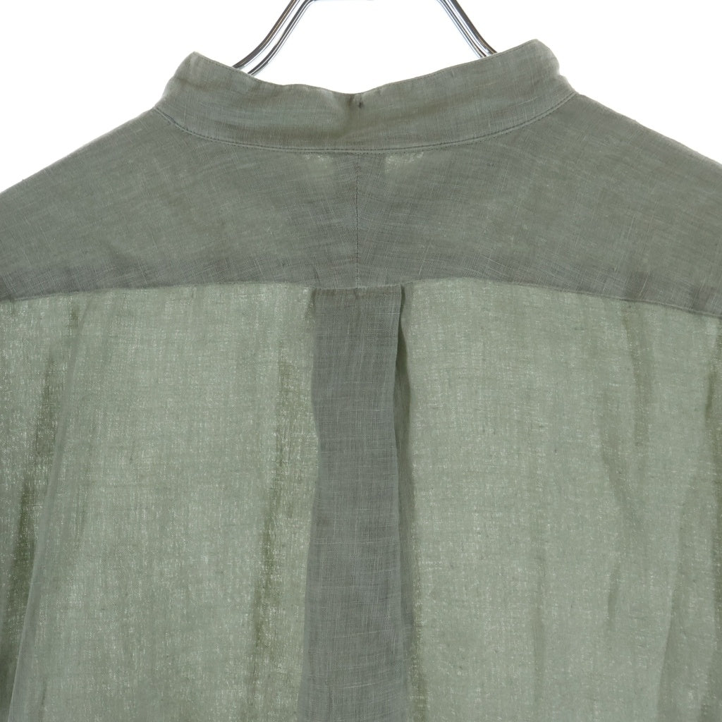 MAATEE&SONS(マーティーアンドサンズ) 25SS ドS LINEN PULLOVER プルオーバー 長袖リネンシャツ カーキ MT5103-0618