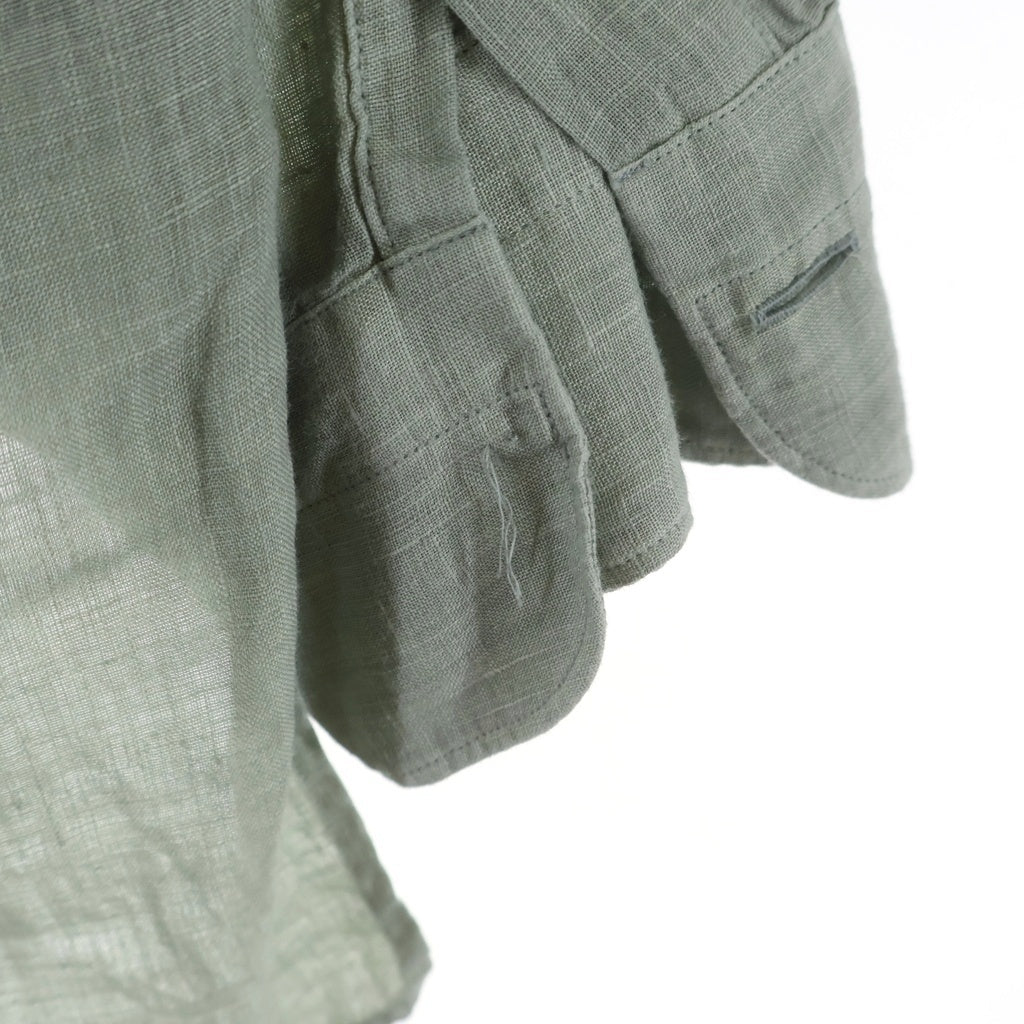 MAATEE&SONS(マーティーアンドサンズ) 25SS ドS LINEN PULLOVER プルオーバー 長袖リネンシャツ カーキ MT5103-0618