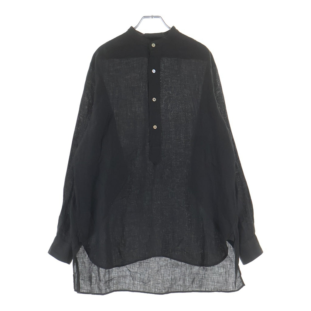 MAATEE&SONS(マーティーアンドサンズ) 25SS ドS LINEN PULLOVER プルオーバー 長袖リネンシャツ ブラック MT5103-0618