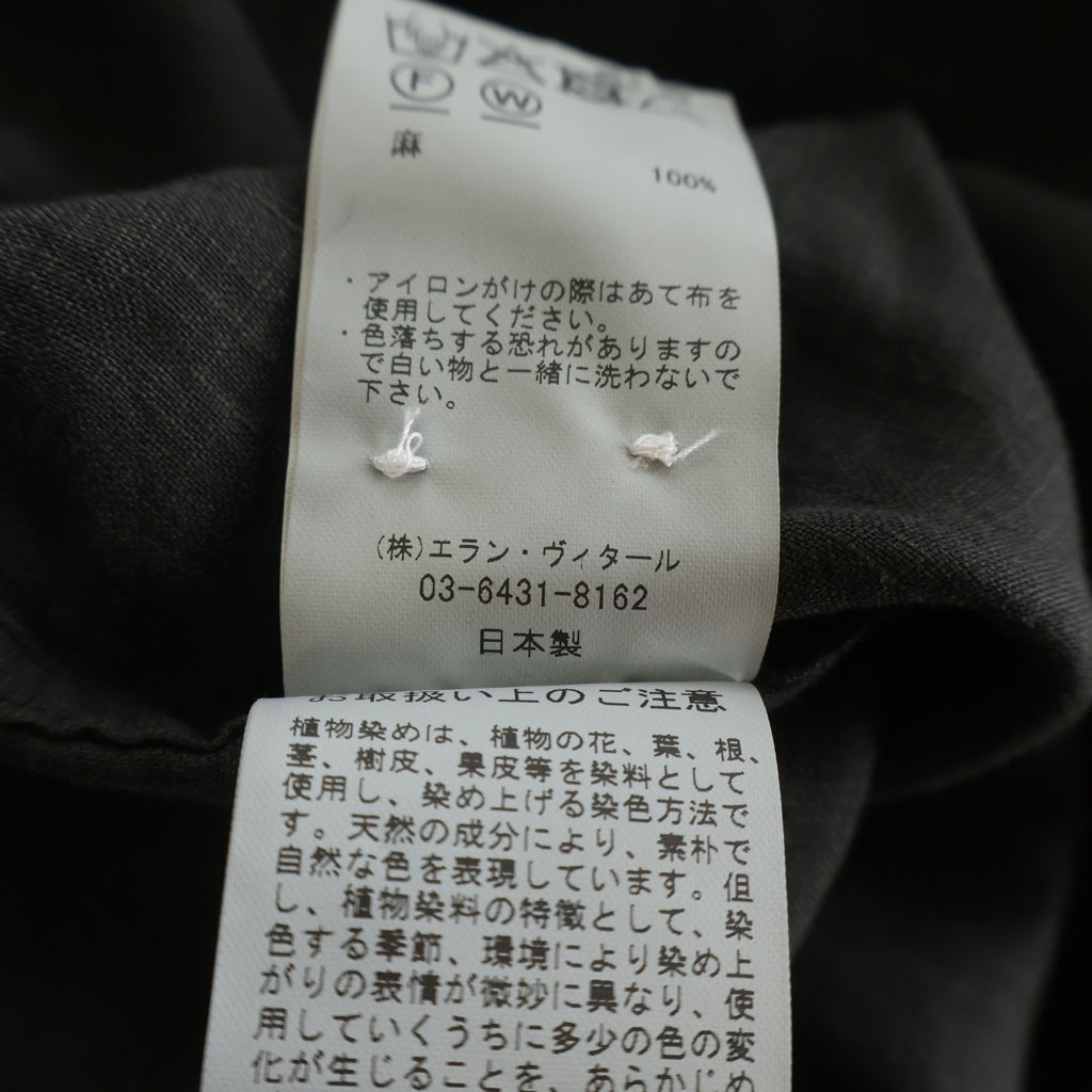 MAATEE&SONS(マーティーアンドサンズ) 25SS ドS LINEN PULLOVER プルオーバー 長袖リネンシャツ ブラック MT5103-0618