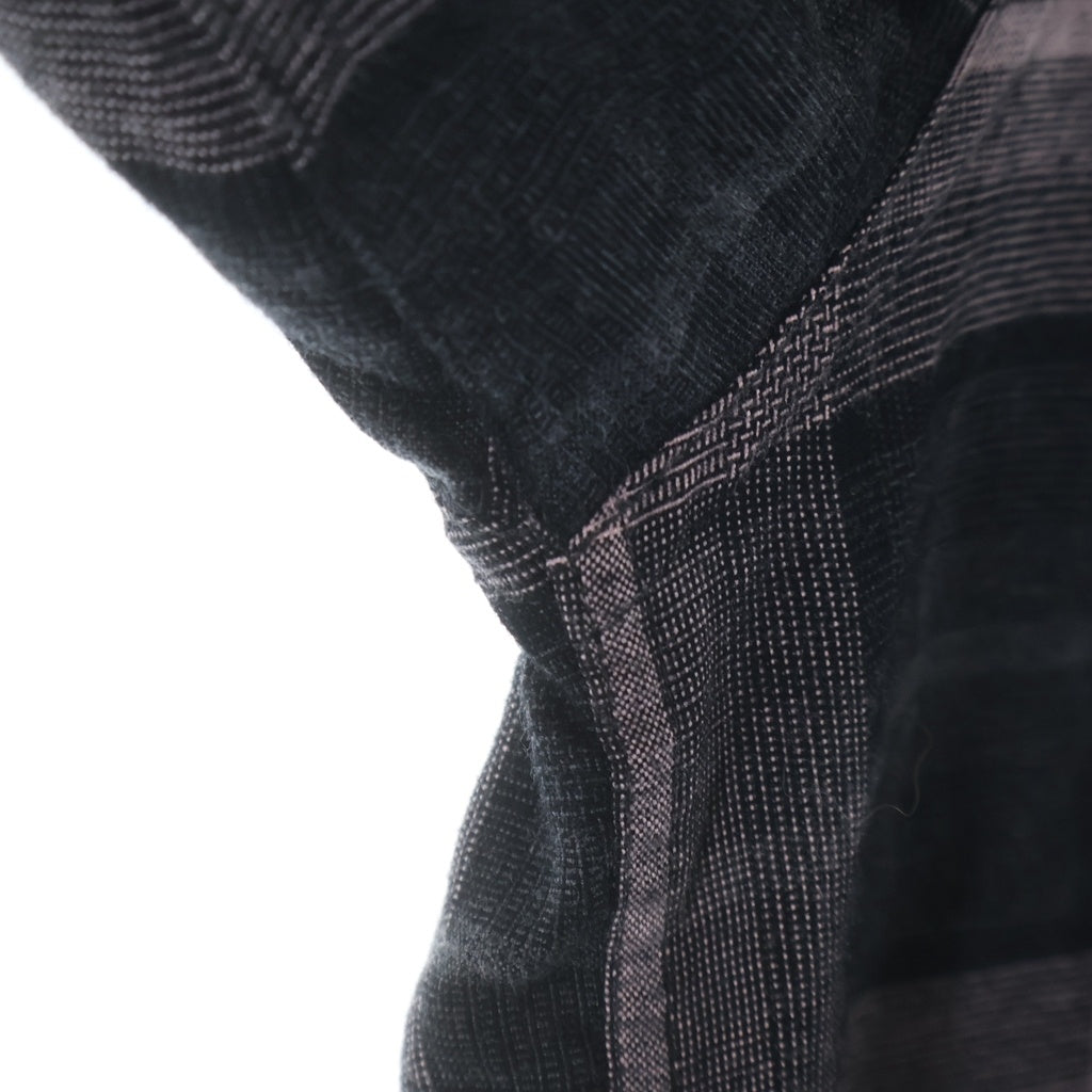 WACKO MARIA(ワコマリア) 24AW OMBRE CHECK OPEN COLLAR SHIRT TYPE-3 オンブレチェック 長袖 オープンカラーシャツ ピンク/ブラック 24FW-WMS-OC03
