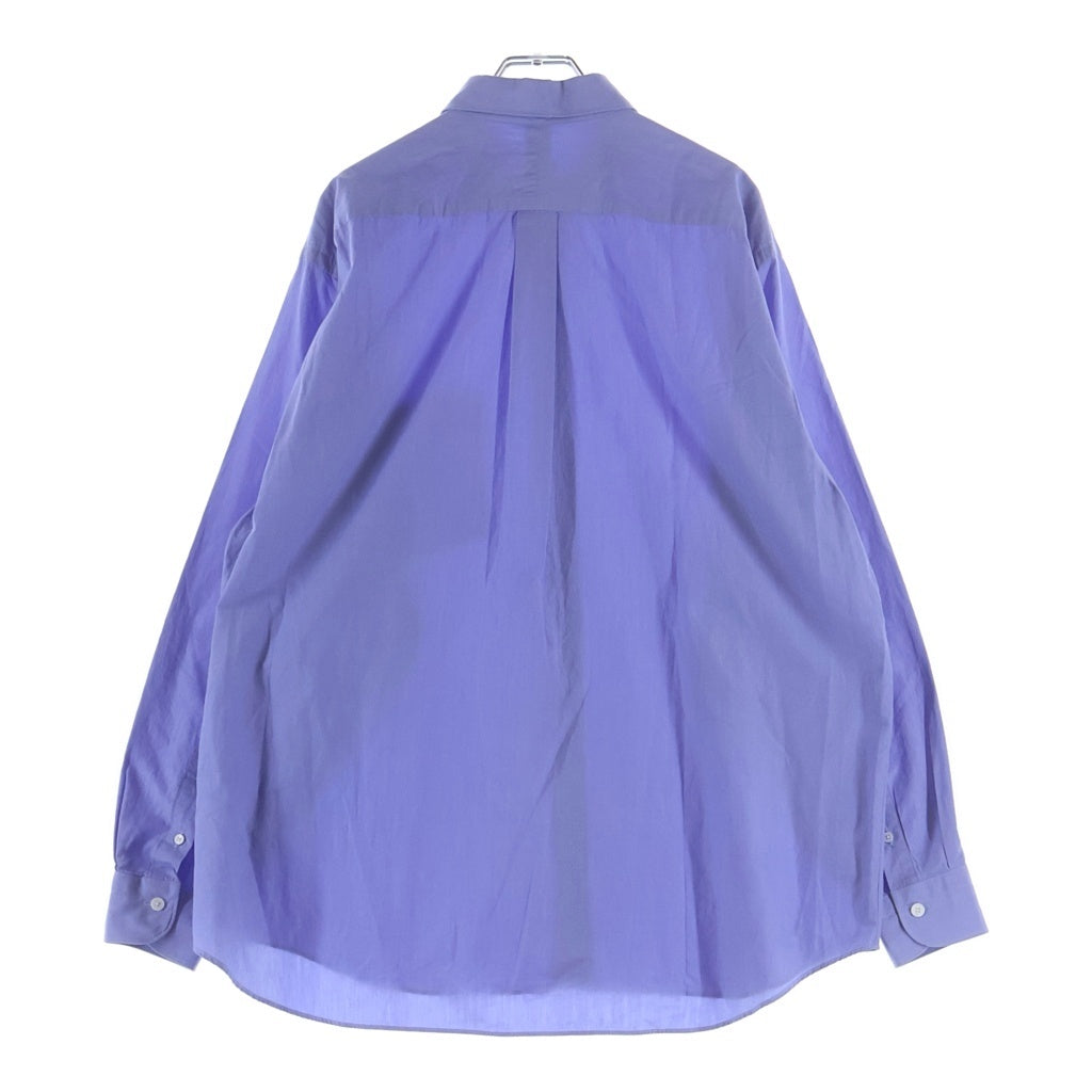 COMOLI(コモリ) 22AW コットン レギュラーカラー 長袖シャツ ブルー U03-02001