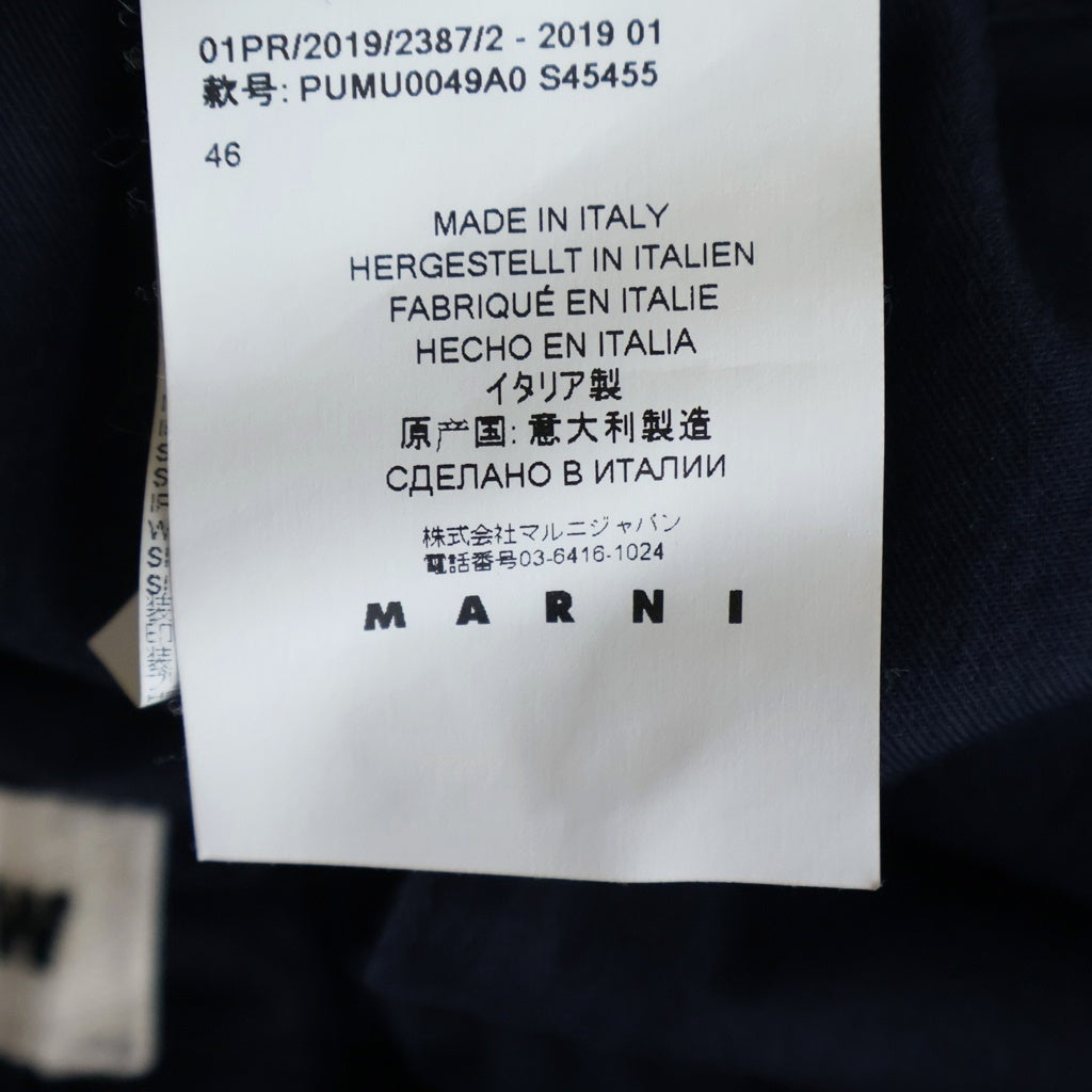 MARNI(マルニ) 19SS コットン イージーワイドショーツ ハーフパンツ ネイビー PUMU0049A0 S45455