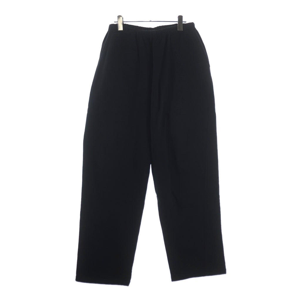 COMOLI(コモリ) 22SS コットン吊裏毛 ワイドスウェットパンツ ブラック V01-05003
