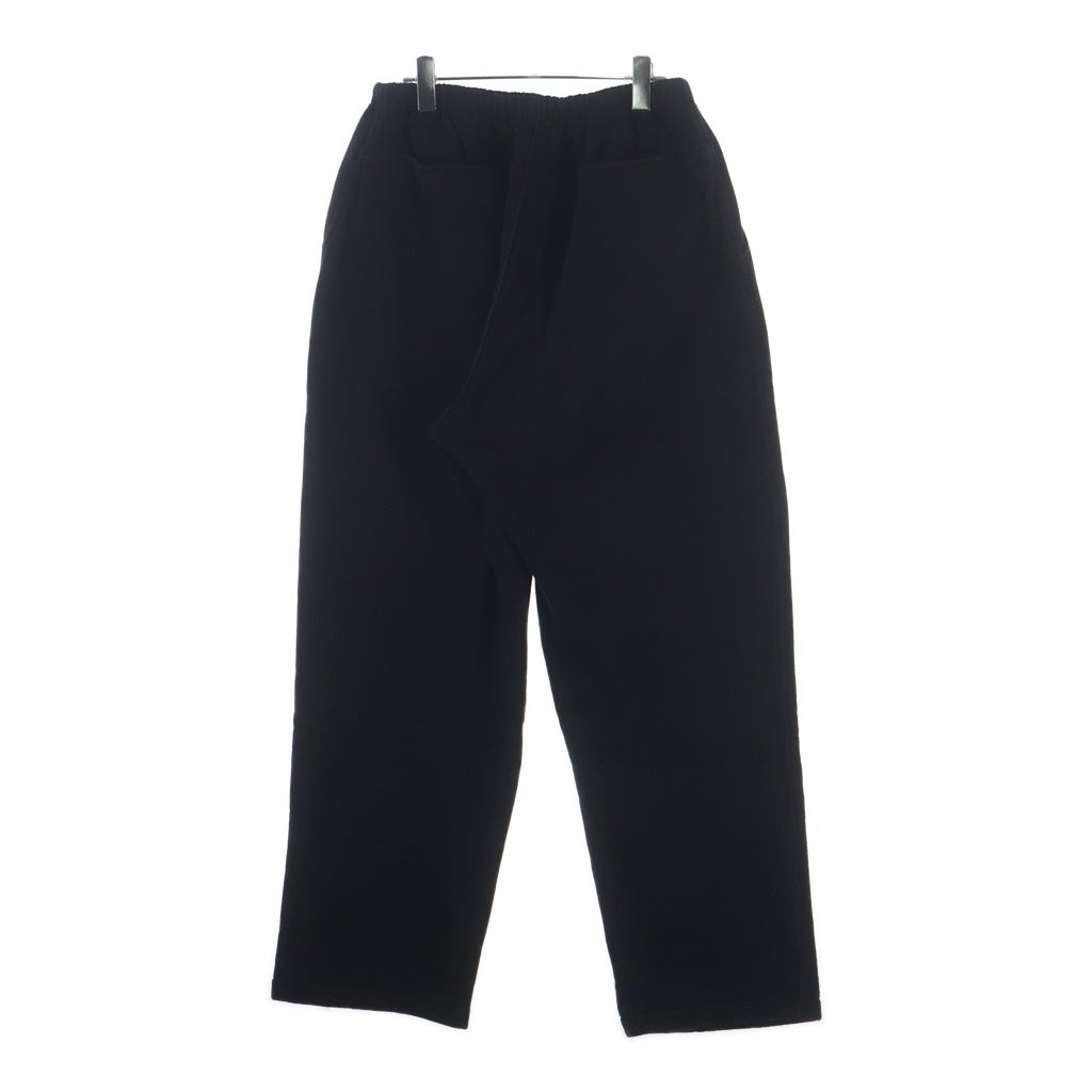 COMOLI(コモリ) 22SS コットン吊裏毛 ワイドスウェットパンツ ブラック V01-05003