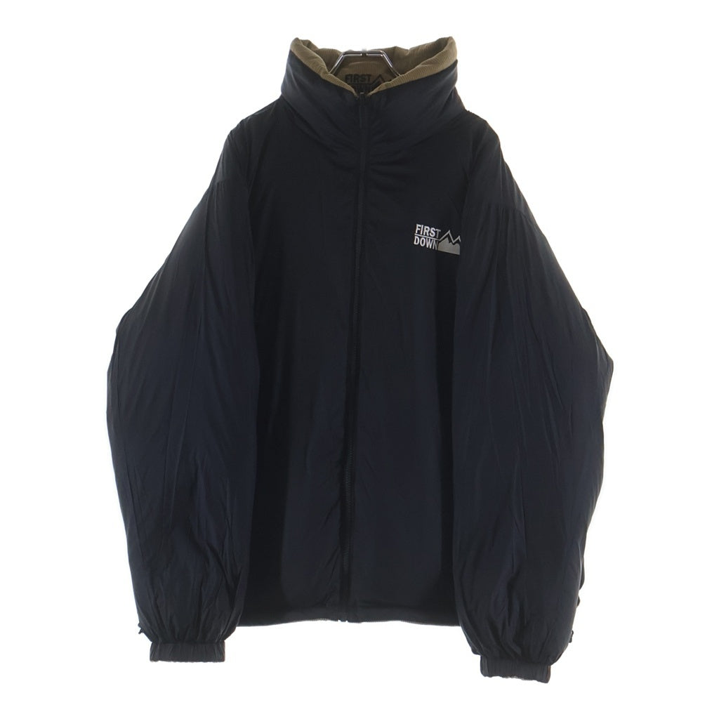 FIRST DOWN(ファーストダウン) 25AW BUBBLE DOWN JKT CORDUROY バブル リバーシブルジップアップコーデュロイダウンジャケット ベージュ/ブラック F942032