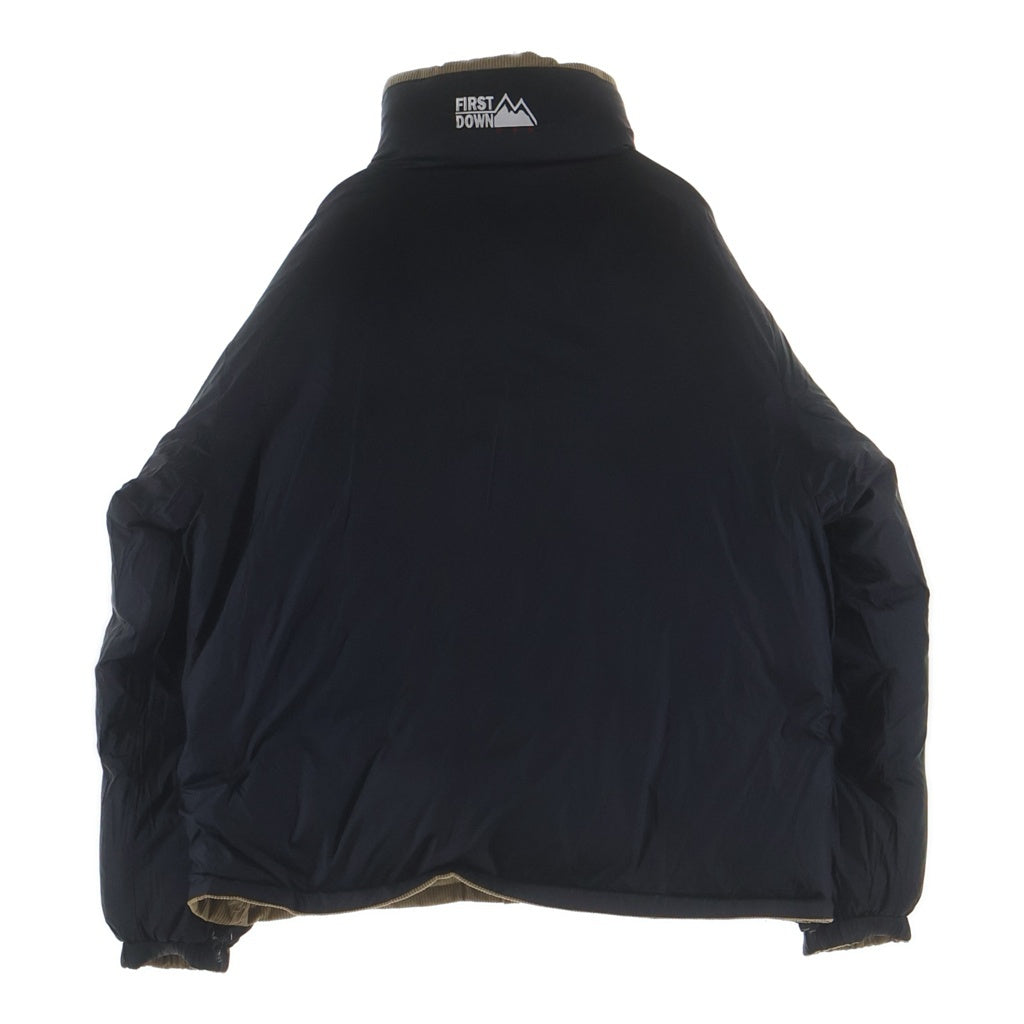 FIRST DOWN(ファーストダウン) 25AW BUBBLE DOWN JKT CORDUROY バブル リバーシブルジップアップコーデュロイダウンジャケット ベージュ/ブラック F942032