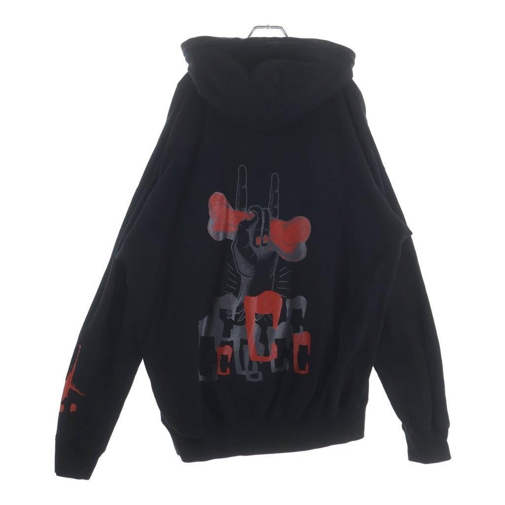 cvtvlist(カタリスト) BORN CRUSHER HOODIE ボーンクラッシャー 両面プリント プルオーバースウェットパーカー フーディー ブラック 2101120307