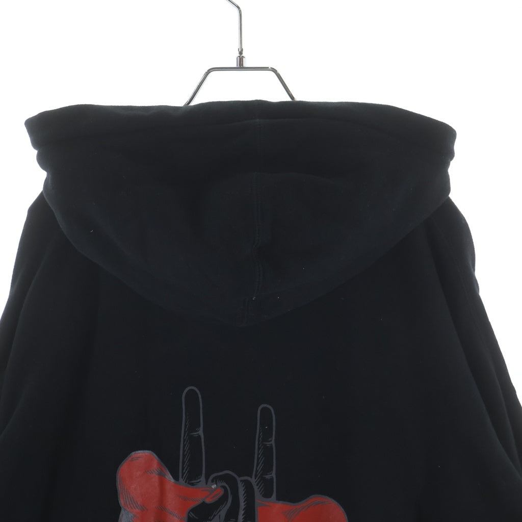 cvtvlist(カタリスト) BORN CRUSHER HOODIE ボーンクラッシャー 両面プリント プルオーバースウェットパーカー フーディー ブラック 2101120307