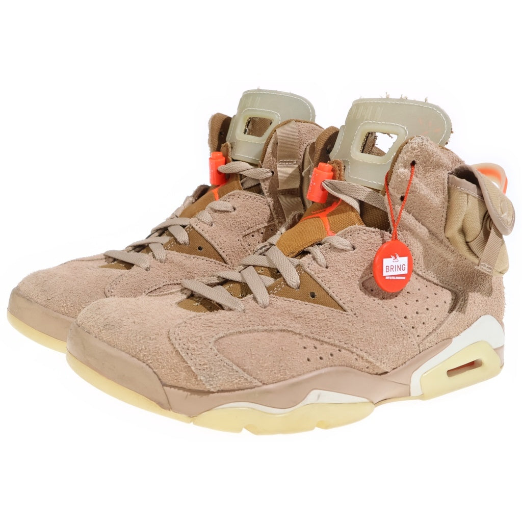 NIKE(ナイキ) ×TRAVIS SCOTT AIR JORDAN 6 RETRO SP BRITISH KAHKI トラヴィススコット エアジョーダン6 ハイカットスニーカー US10.5/28.5cm DH0690-200
