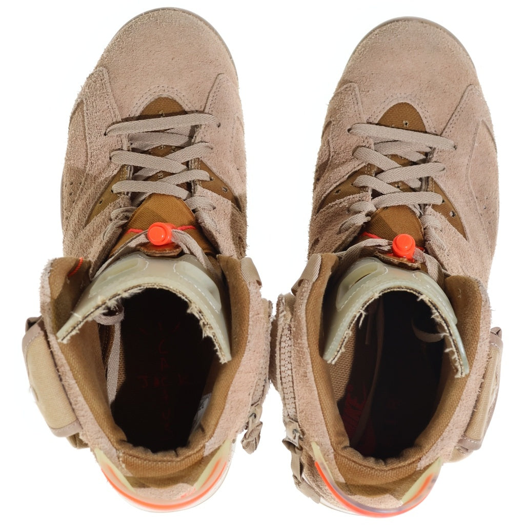 NIKE(ナイキ) ×TRAVIS SCOTT AIR JORDAN 6 RETRO SP BRITISH KAHKI トラヴィススコット エアジョーダン6 ハイカットスニーカー US10.5/28.5cm DH0690-200