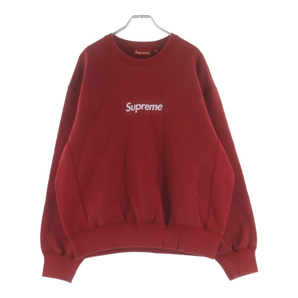 SUPREME(シュプリーム) 25SS Washed Box Logo Crewneck ウォッシュド ボックスロゴ クルーネックスウェットトレーナー レッド