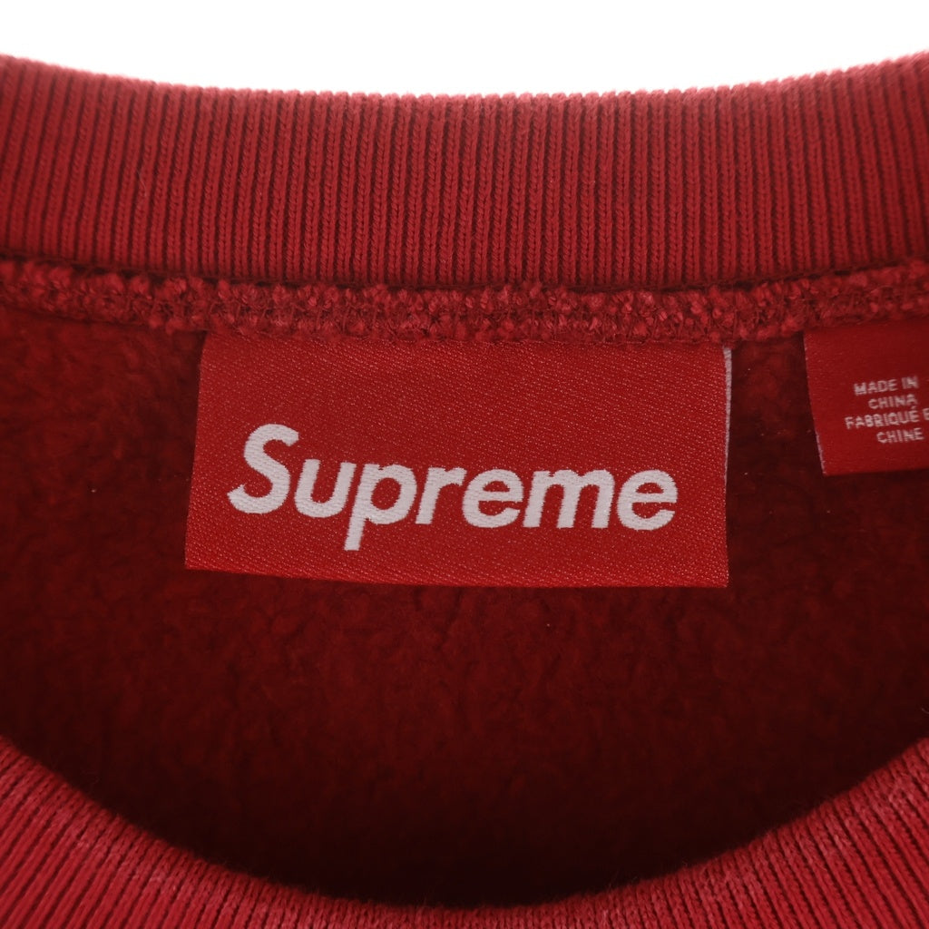 SUPREME(シュプリーム) 25SS Washed Box Logo Crewneck ウォッシュド ボックスロゴ クルーネックスウェットトレーナー レッド