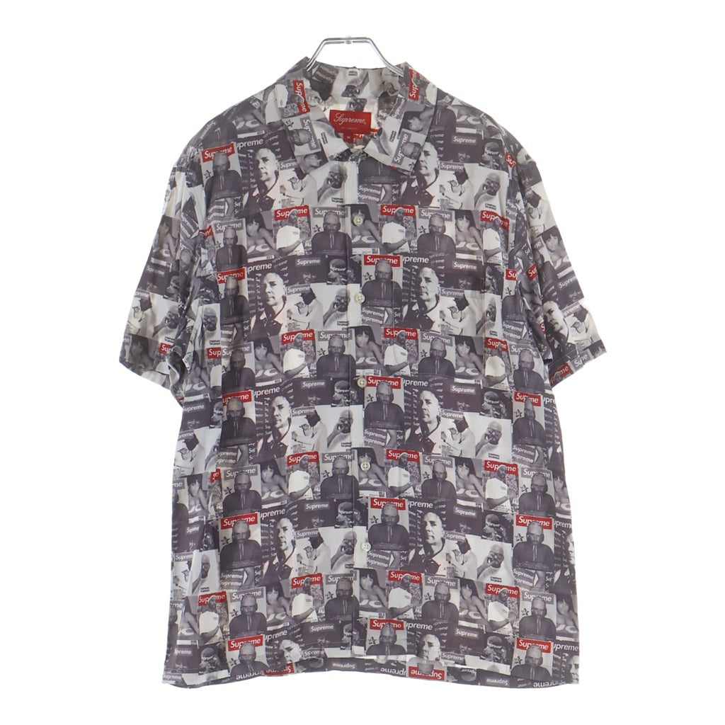 SUPREME(シュプリーム) 23SS Magazine S/S Shirt マガジン 総柄 ショートスリーブ レーヨンシャツ マルチカラー