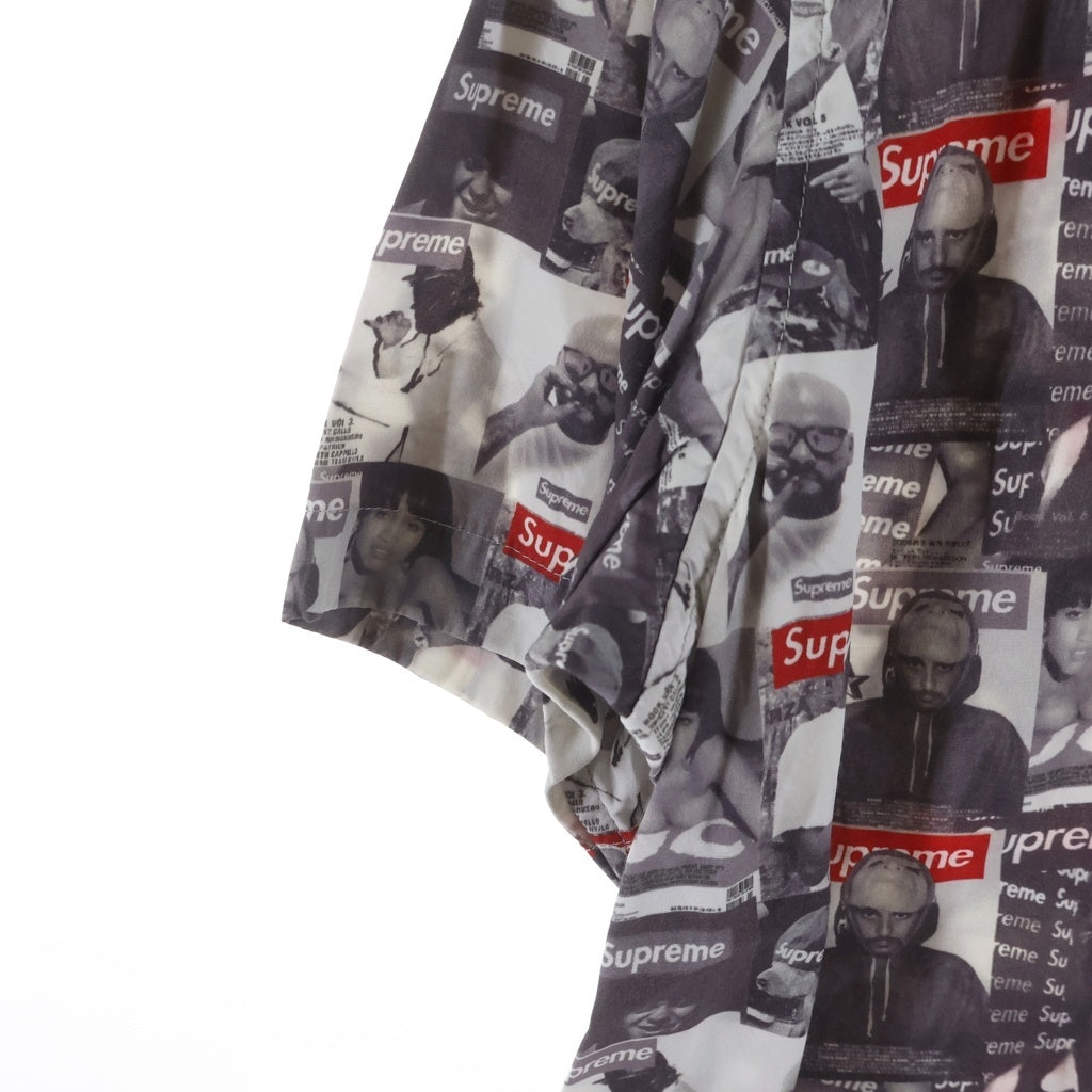 SUPREME(シュプリーム) 23SS Magazine S/S Shirt マガジン 総柄 ショートスリーブ レーヨンシャツ マルチカラー