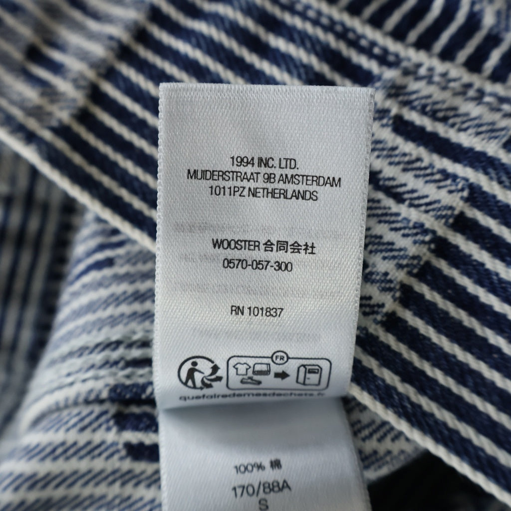 SUPREME(シュプリーム) 24SS Denim Chore Trucker Jacket ストライプ デニムトラッカージャケット インディゴ/ホワイト