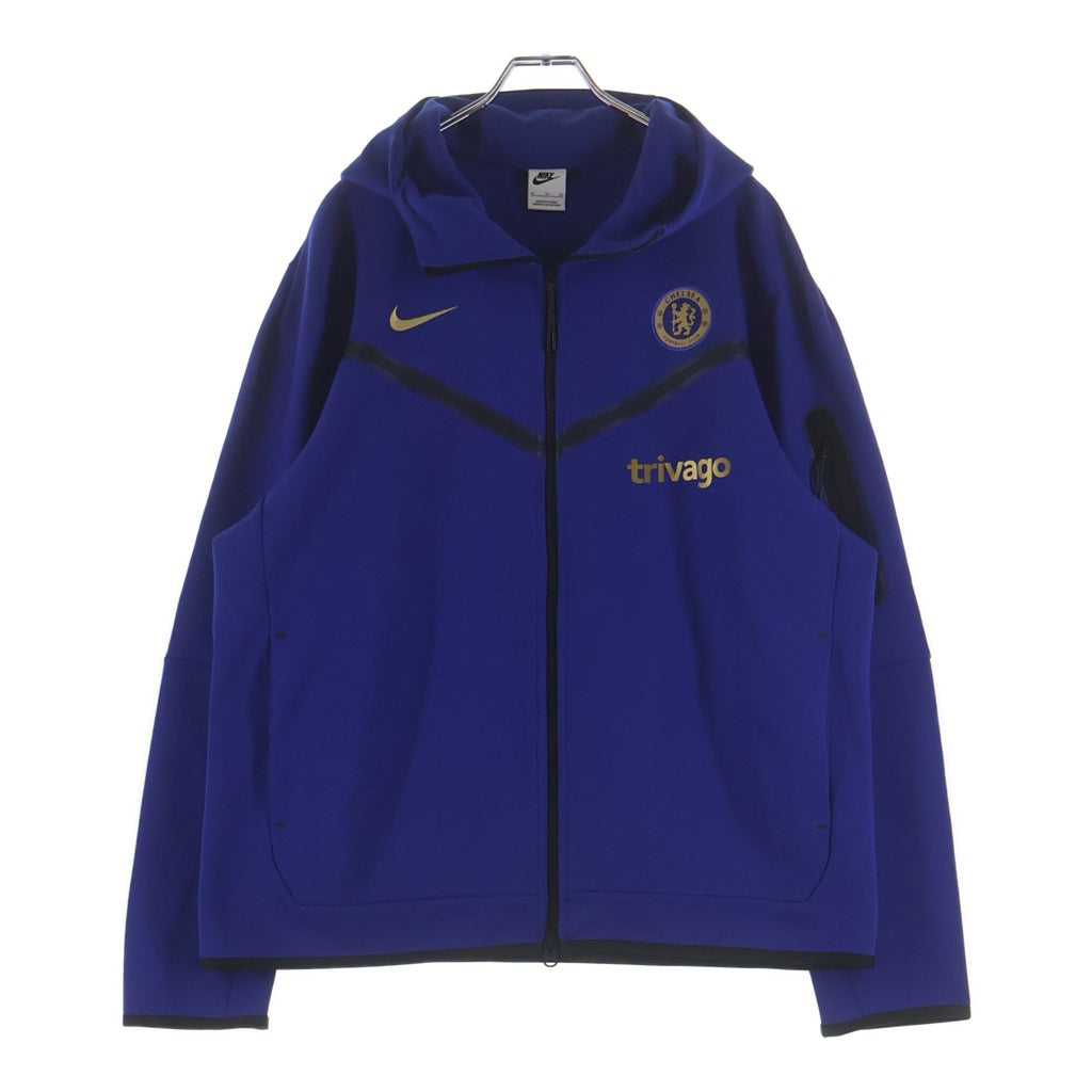 NIKE(ナイキ) ×CHELSEA TECH FLEECE WINDRUNNER ZIP HOODIE JACKET チェルシー テックフリース ウィンドランナー ジップアップパーカー ブルー DV4822-495