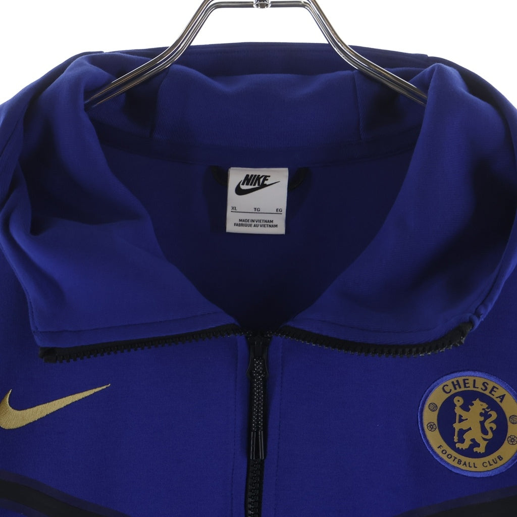 NIKE(ナイキ) ×CHELSEA TECH FLEECE WINDRUNNER ZIP HOODIE JACKET チェルシー テックフリース ウィンドランナー ジップアップパーカー ブルー DV4822-495