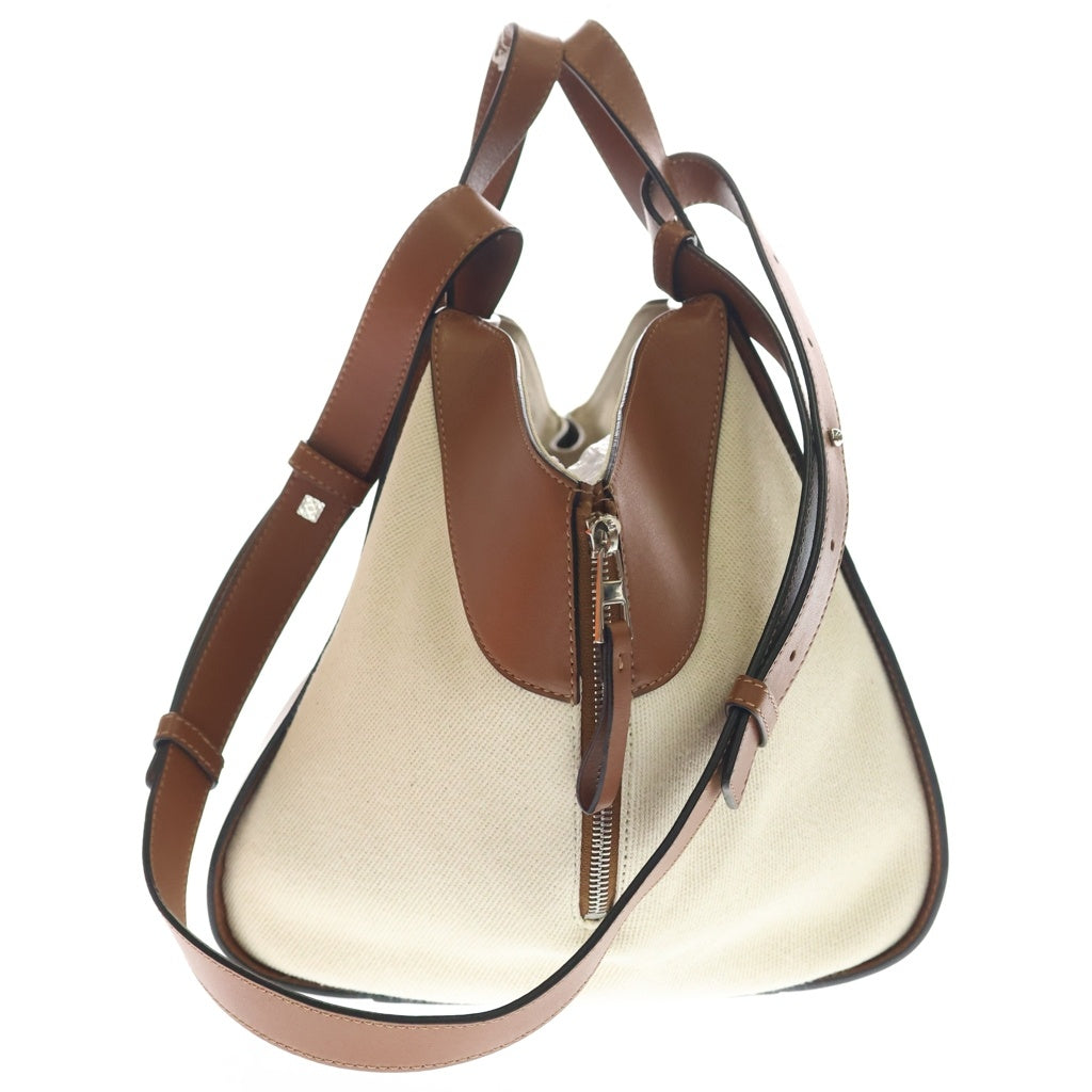 LOEWE(ロエベ) HAMMOCK SMALL LEATHER HAND BAG ハンモック スモール レザー ハンド ショルダーバッグ 2WAY シルバー金具 アイボリー/ホワイト レディース