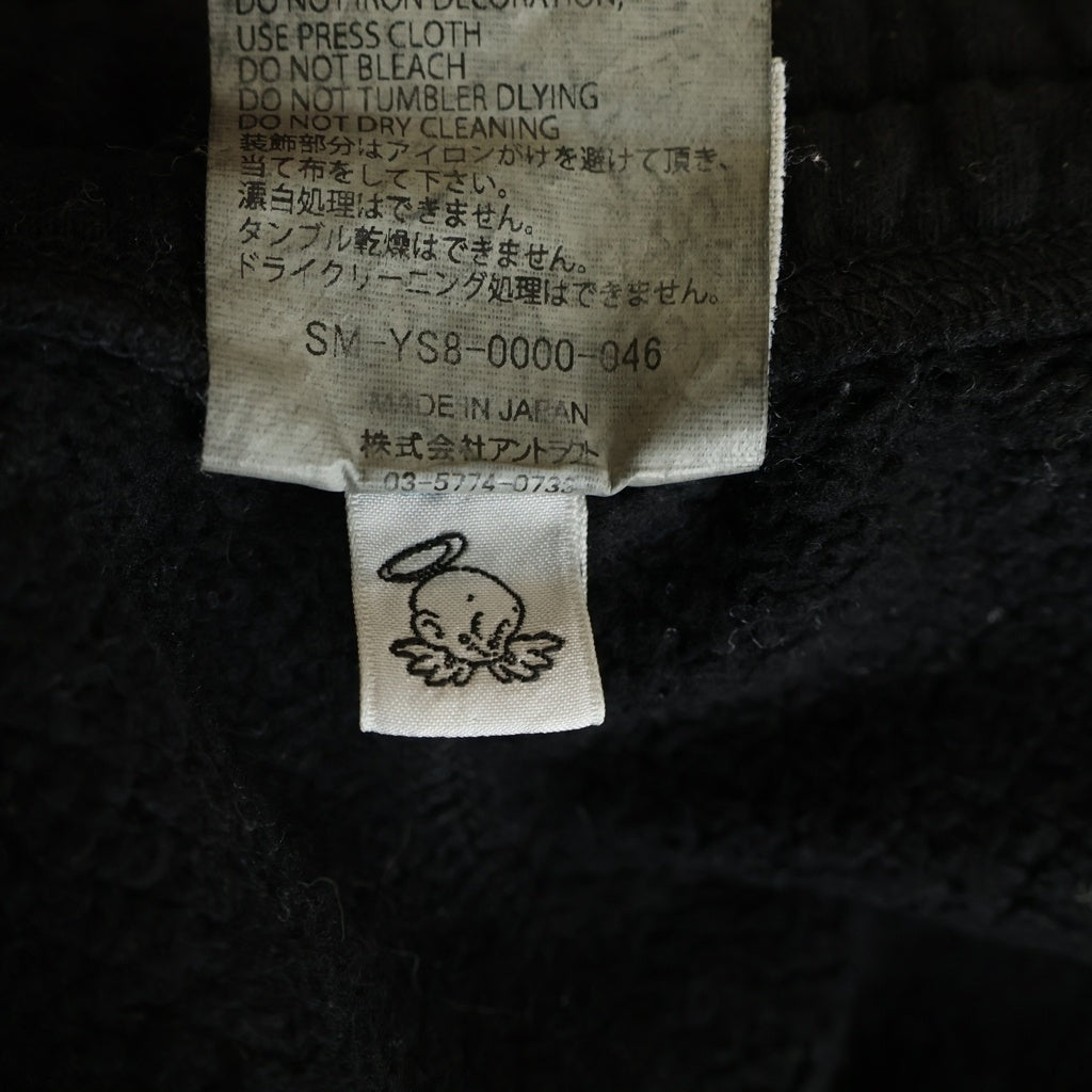 SAINT MICHAEL(セントマイケル) 24SS SWEAT SHORTS ロゴプリントスウェットハーフパンツ ショーツ ブラック SM-YS8-0000-046