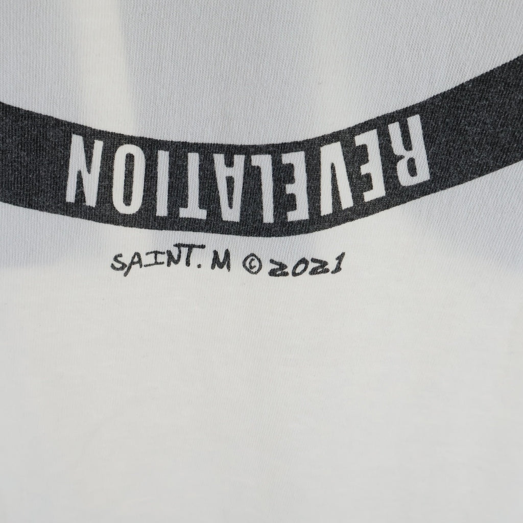 SAINT MICHAEL(セントマイケル) 21AW LS TEE SIN シン 両面プリントTシャツ 長袖クルーネックカットソー ホワイト SM-A21-0000-015