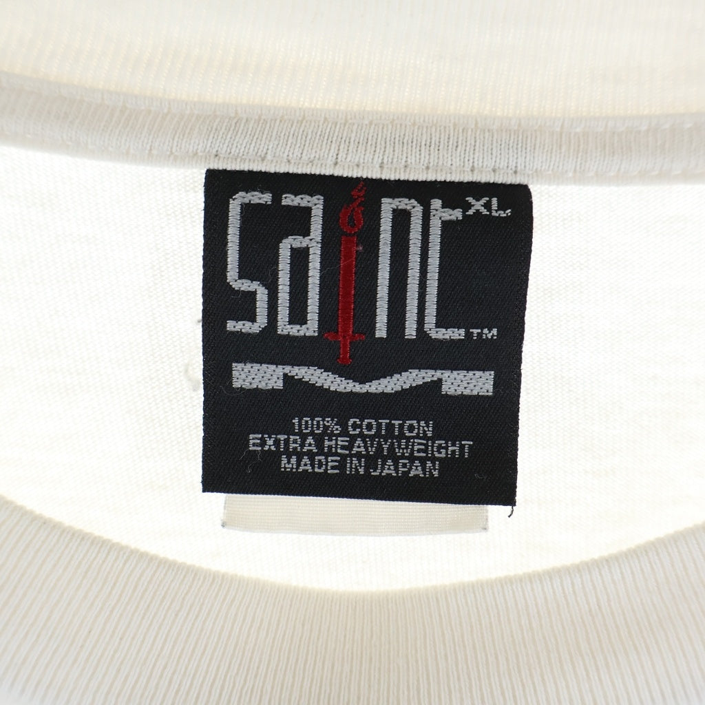 SAINT MICHAEL(セントマイケル) 21AW LS TEE SIN シン 両面プリントTシャツ 長袖クルーネックカットソー ホワイト SM-A21-0000-015