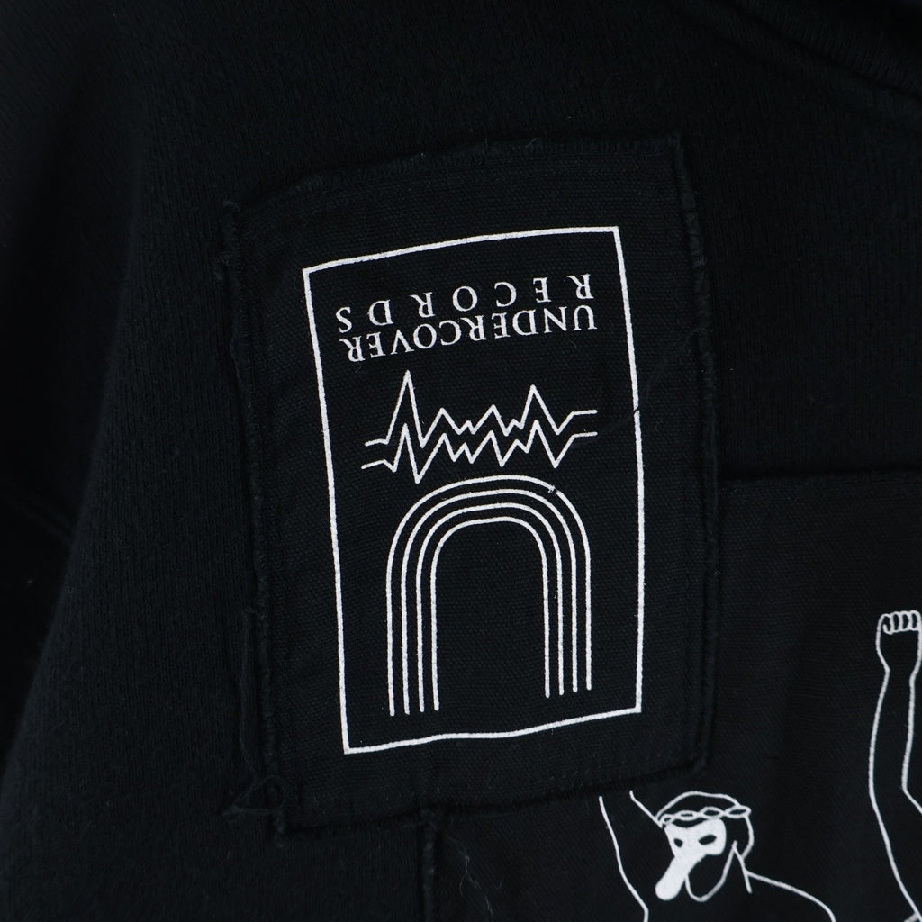 UNDERCOVER(アンダーカバー) 20SS ×MARS PATCH CUSTOM HOODIE マーズ パッチカスタム プルオーバースウェットパーカー フーディー ブラック UCY9801