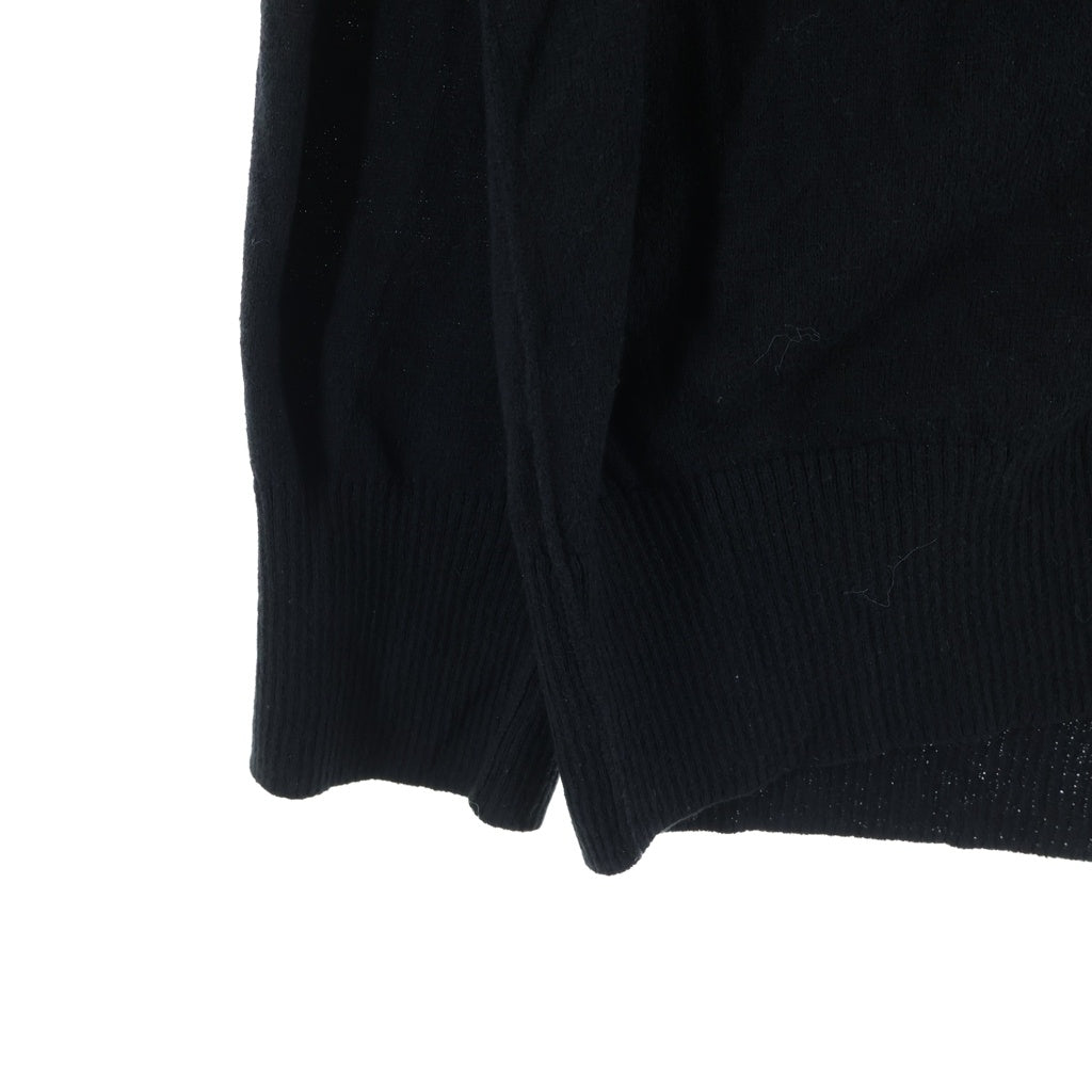 UNDERCOVER(アンダーカバー) 25SS FLORAL APPLIQUE CARDIGAN フローラル 袖パッチ カシミヤ混 ニットカーディガン ブラック UC1E4905