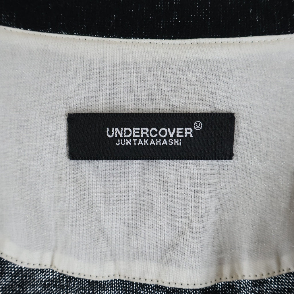 UNDERCOVER(アンダーカバー) 25SS FLORAL APPLIQUE CARDIGAN フローラル 袖パッチ カシミヤ混 ニットカーディガン ブラック UC1E4905