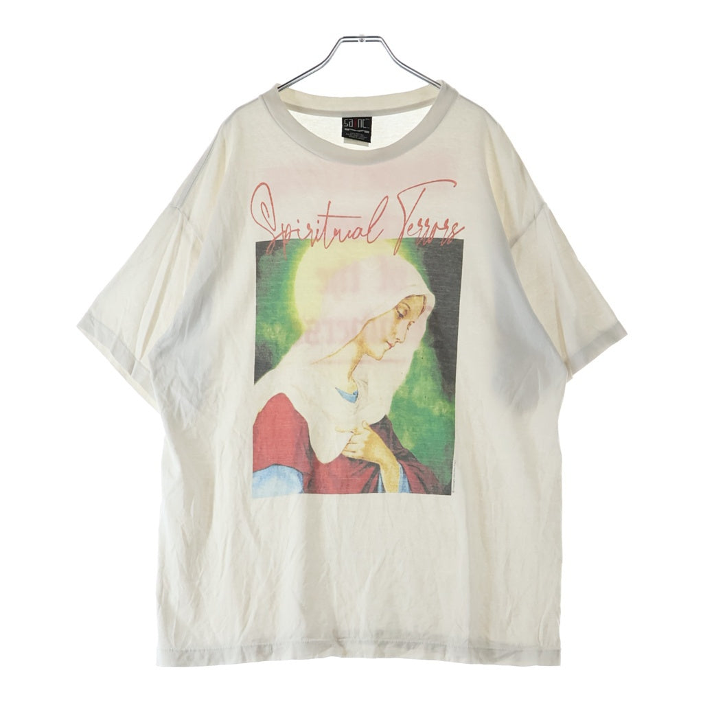 SAINT MICHAEL(セントマイケル) 22AW SPIRITUL MARIA マリア 両面プリントTシャツ 半袖クルーネックカットソー ホワイト SM-A22-0000-008