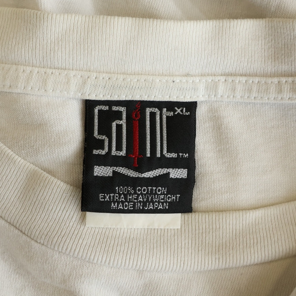 SAINT MICHAEL(セントマイケル) 22AW SPIRITUL MARIA マリア 両面プリントTシャツ 半袖クルーネックカットソー ホワイト SM-A22-0000-008