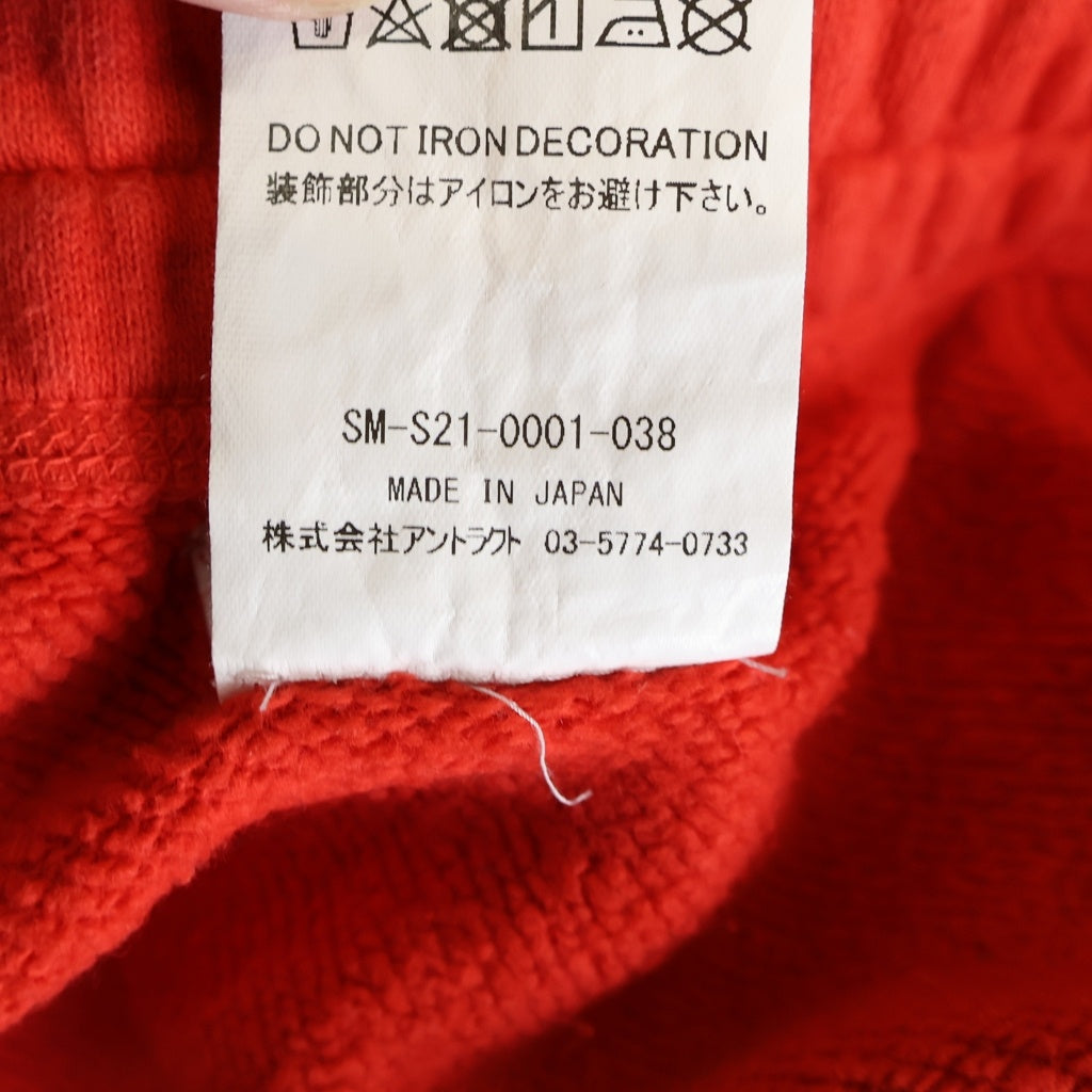 SAINT MICHAEL(セントマイケル) 21SS LOGO SWEAT SHORTS ロゴプリント スウェットショーツ ハーフパンツ レッド SM-S21-0001-038