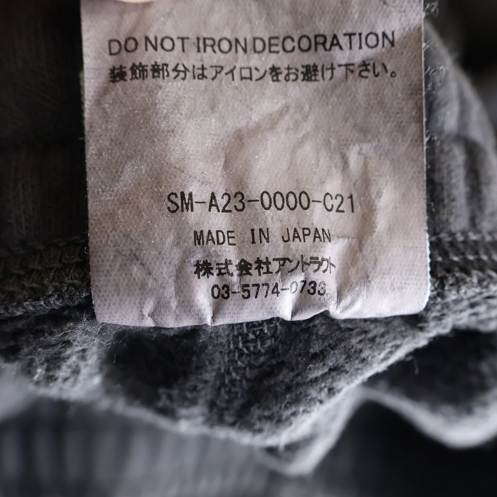 SAINT MICHAEL(セントマイケル) 23AW ×Kosuke Kawamura KK_SWTPNT 河村康輔 ヴィンテージ加工 スウェットパンツ グレー SM-A23-0000-C21