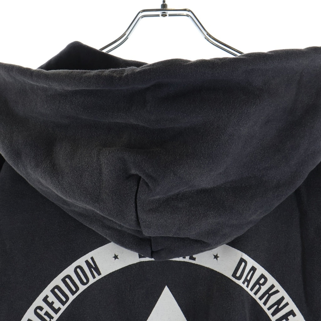 SAINT MICHAEL(セントマイケル) 23AW ×Kosuke Kawamura KK/HOODIE /COMPLICATED 河村康輔 ヴィンテージ加工 クロップドプルオーバーパーカー フーディー グレー SM-A23-0000-C20