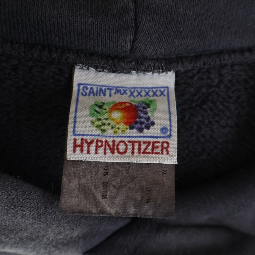 SAINT MICHAEL(セントマイケル) 23AW ×Kosuke Kawamura KK/HOODIE /COMPLICATED 河村康輔 ヴィンテージ加工 クロップドプルオーバーパーカー フーディー グレー SM-A23-0000-C20
