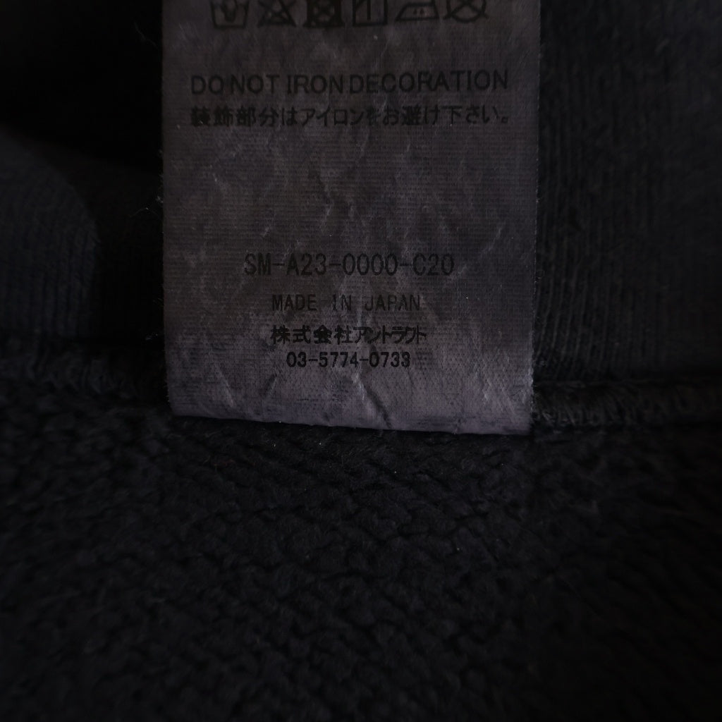 SAINT MICHAEL(セントマイケル) 23AW ×Kosuke Kawamura KK/HOODIE /COMPLICATED 河村康輔 ヴィンテージ加工 クロップドプルオーバーパーカー フーディー グレー SM-A23-0000-C20