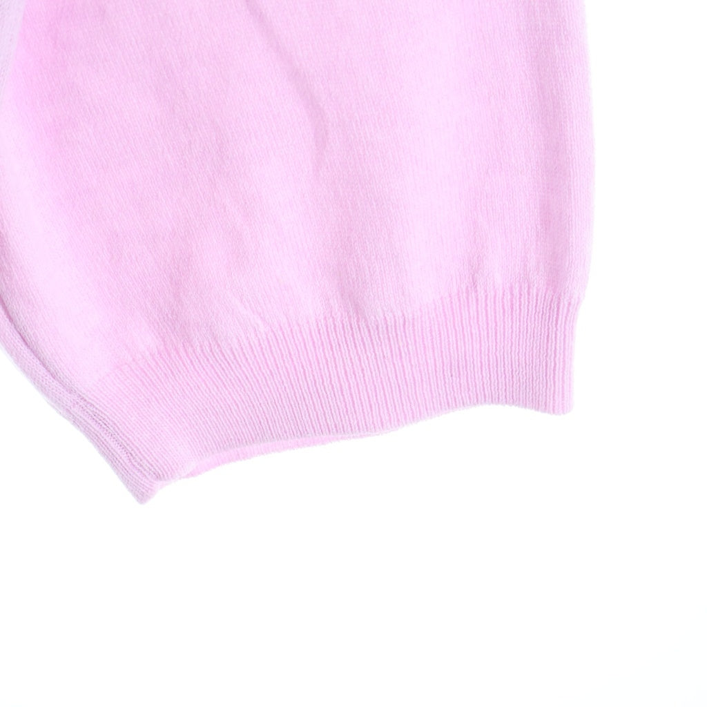 KIDILL(キディル) 26SS CYBER PUNK GIRL INTARSIA PULLOVER KNIT サイバーパンクガール フロント刺繍 アクリルコットンニットセーター ピンク KL1094