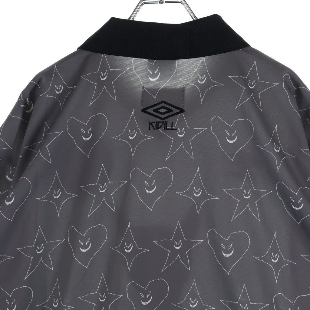 KIDILL(キディル) 25SS ×UMBRO GAME SHIRT アンブロ イラスト総柄 半袖ゲームシャツ グレー KL917