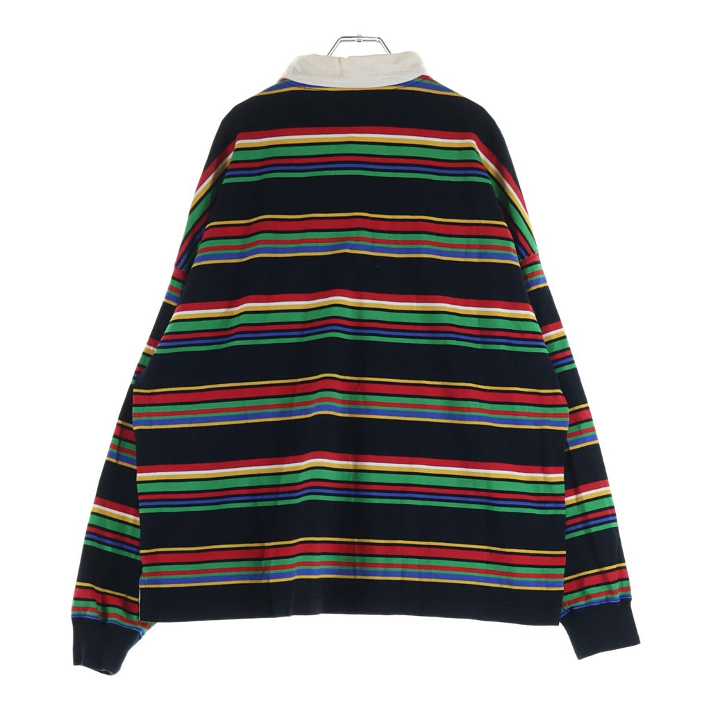 SAINT MICHAEL(セントマイケル) 24SS RUGGER SHIRT BORDER ボーダー 長袖ラガーシャツ マルチカラー SM-YS8-0000-025