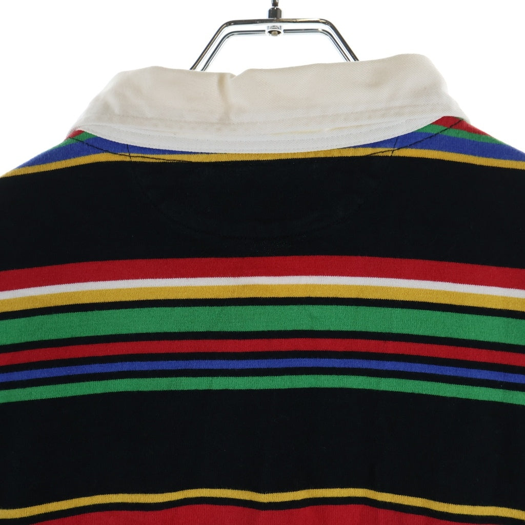 SAINT MICHAEL(セントマイケル) 24SS RUGGER SHIRT BORDER ボーダー 長袖ラガーシャツ マルチカラー SM-YS8-0000-025