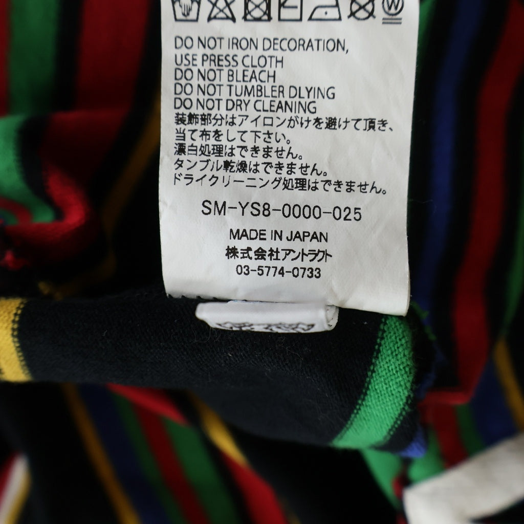 SAINT MICHAEL(セントマイケル) 24SS RUGGER SHIRT BORDER ボーダー 長袖ラガーシャツ マルチカラー SM-YS8-0000-025