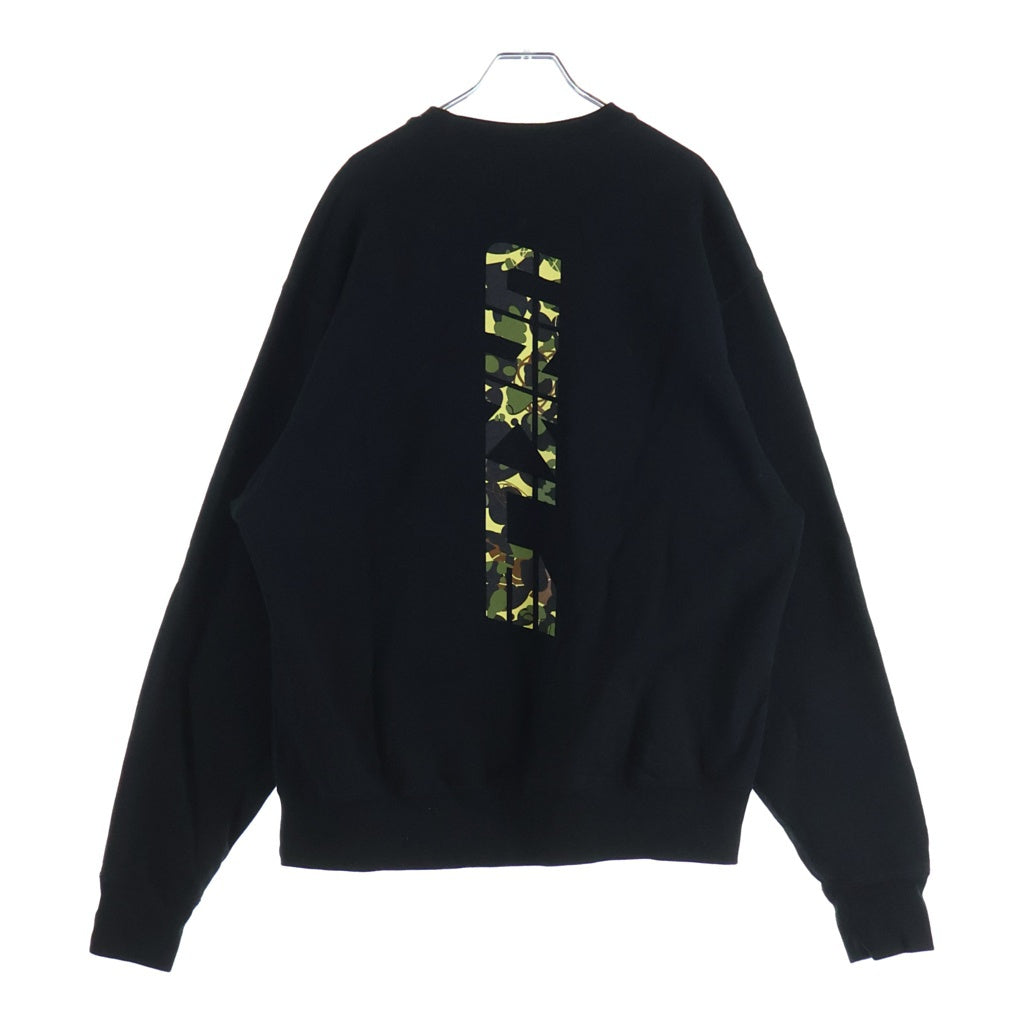 A BATHING APE(アベイシングエイプ) ×FUTURA ORIGIBAL HEADZ CREWNECK フューチュラ オリジナルヘッズ カモ柄 クルーネックスウェットトレーナー ブラック 001SWH231902X