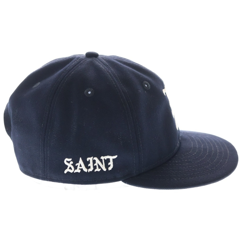 SAINT MICHAEL(セントマイケル) 24SS ×NEW ERA NE_CAP / MX / NAVY ニューエラ ロゴ刺繍 ベースボールキャップ 帽子 ネイビー SM-YS8-0000-C57